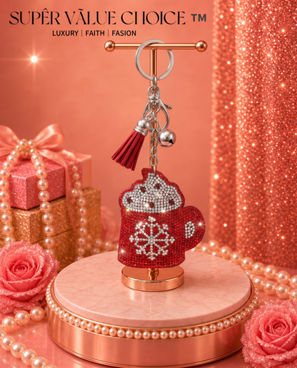 SUPERVALUECHOICE HCSESA00043 Crystal Christmas Series Keychain & Brooch