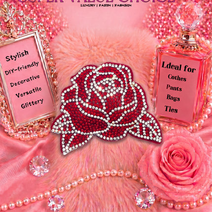 SUPERVALUECHOICE HCSESA00038 Sparkly Rhinestone Rose Keychain & Brooch
