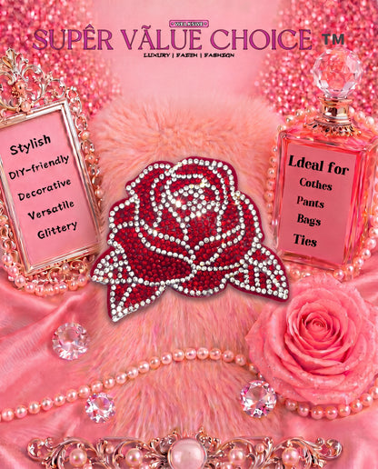 SUPERVALUECHOICE HCSESA00038 Sparkly Rhinestone Rose Keychain & Brooch