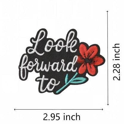 SUPERVALUECHOICE HCSEYSB000026 9Pcs Motivational Slogan Embroidered Iron On Patches Clothing DIY Decoration Appliques