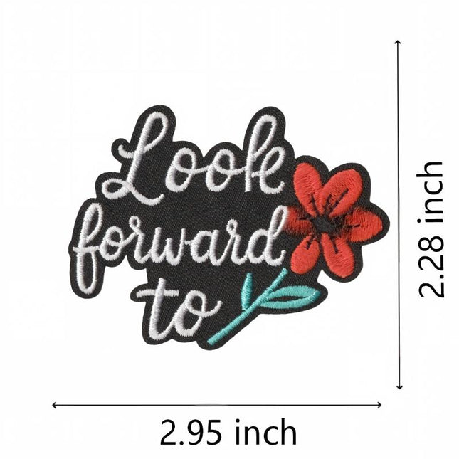 SUPERVALUECHOICE HCSEYSB000026 9Pcs Motivational Slogan Embroidered Iron On Patches Clothing DIY Decoration Appliques