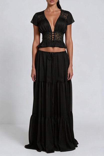 SUPERVALUECHOICE HCSEBA00001 Crop Lace Skirt Set