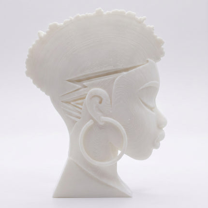 SUPERVALUECHOICE HCSEUA00020 Z-Paint Your Own Flat Back Closed Eyes Side Face Black Woman Resin Mold Blank, DIY Accessory Blanks to Make Brooch Keychain Charms 1.3" × 2.3" × 1"