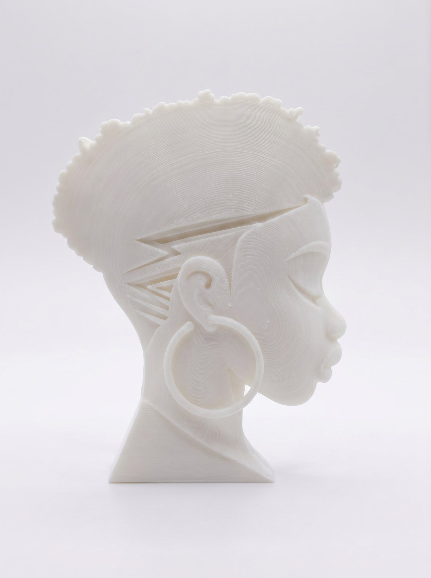 SUPERVALUECHOICE HCSEUA00020 Z-Paint Your Own Flat Back Closed Eyes Side Face Black Woman Resin Mold Blank, DIY Accessory Blanks to Make Brooch Keychain Charms