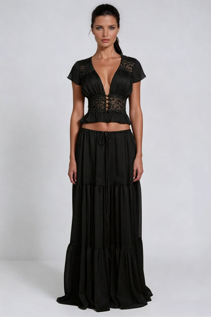 SUPERVALUECHOICE HCSEBA00001 Crop Lace Skirt Set