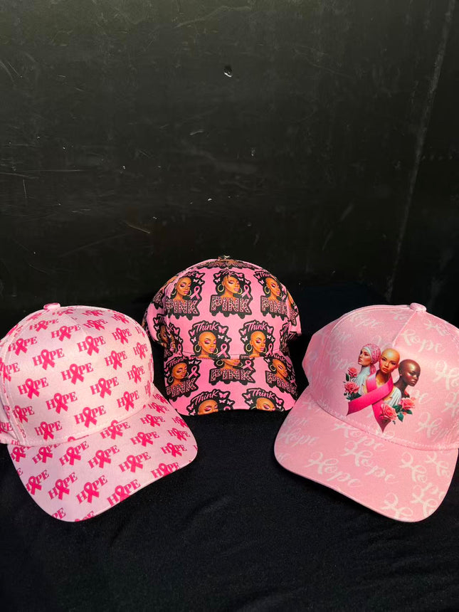 SUPERVALUECHOICE  PRE-ORDER SVC-HAT Breast Cancer Awareness Baseball Cap | Pink Ribbon Hope Theme Hat, 3 Designs Available