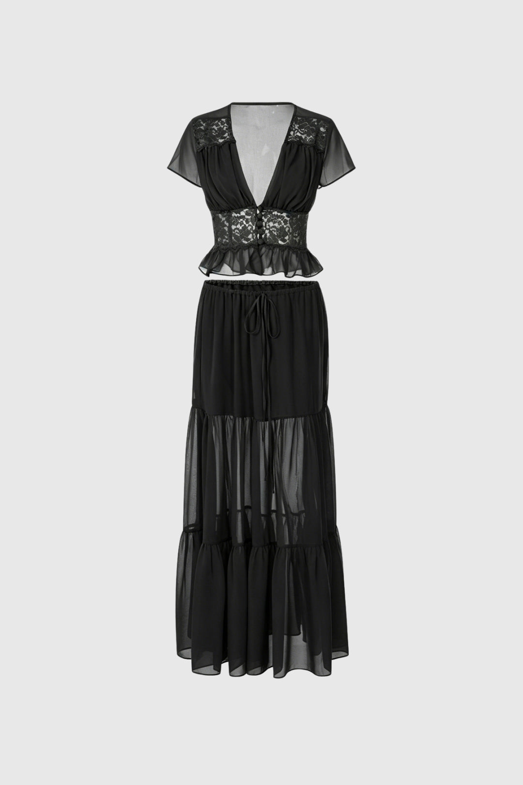 SUPERVALUECHOICE HCSEBA00001 Crop Lace Skirt Set
