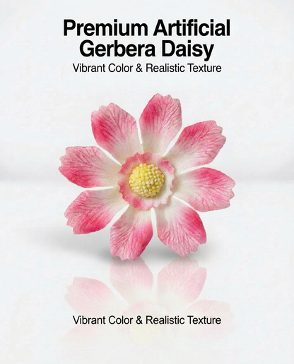 SUPERVALUECHOICE HCSERA00007 Premium Fabric Artificial Daisy Flower Appliques, DIY Craft Gerbera Patches for Brooch Making, Clothing, Hat & Hair Accessory Decoration