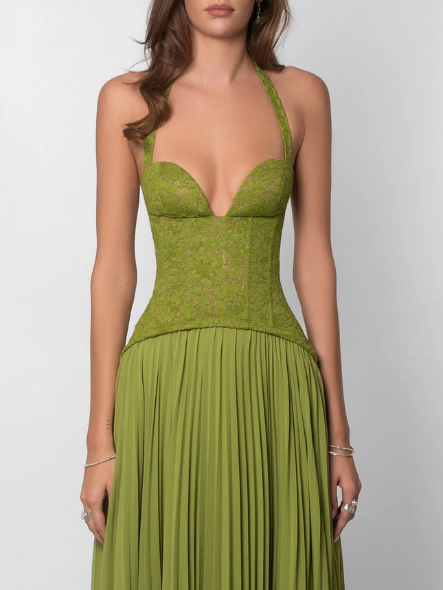 SUPERVALUECHOICE HCSEAA00028 Green Emerald Corset Maxi Gown