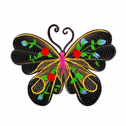 SUPERVALUECHOICE HCSEYB00084 Butterfly Embroidered Fabric Patches 5.51'' X 7.48''