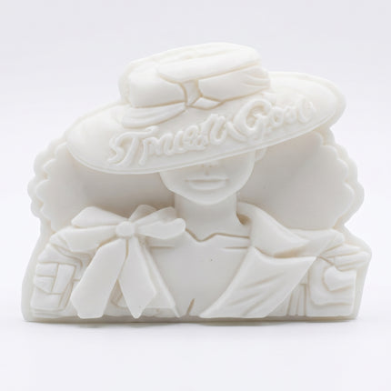 SUPERVALUECHOICE HCSEUA00011 Z-Customizable Unpainted Bow Decor Fashion Woman Figurine Base, DIY Handcraft Supplies for Keychains Brooches 3" × 2.4" × 0.8"