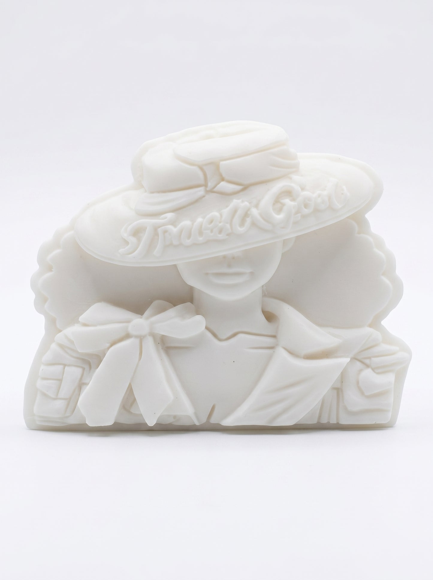 SUPERVALUECHOICE HCSEUA00011 Z-Customizable Unpainted Bow Decor Fashion Woman Figurine Base, DIY Handcraft Supplies for Keychains Brooches 2.6" × 2.1" × 0.5"