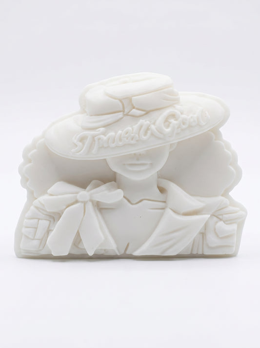 SUPERVALUECHOICE HCSEUA00011 Z-Customizable Unpainted Bow Decor Fashion Woman Figurine Base, DIY Handcraft Supplies for Keychains Brooches 2.6" × 2.1" × 0.5"