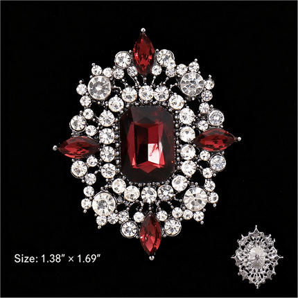 SUPERVALUECHOICE HCSESC00007 DIY Crafts Rhinestone Alloy Brooch Accessories Crystal Brooch Sparkling Crystal