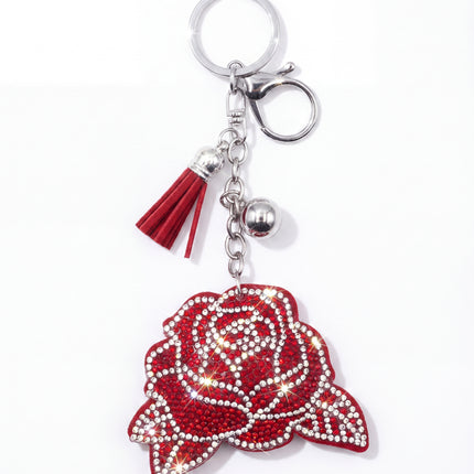 SUPERVALUECHOICE HCSESA00038 Sparkly Rhinestone Rose Keychain & Brooch