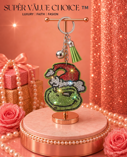 SUPERVALUECHOICE HCSESA00043 Crystal Christmas Series Keychain & Brooch