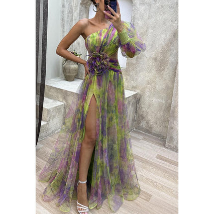 SVCD000028 Casual and fashionable party mesh off-the-shoulder dress on Instagram