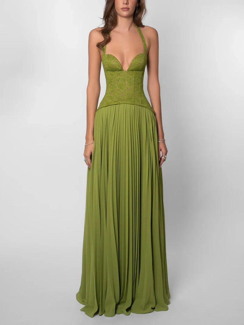 SUPERVALUECHOICE HCSEAA00028 Green Emerald Corset Maxi Gown