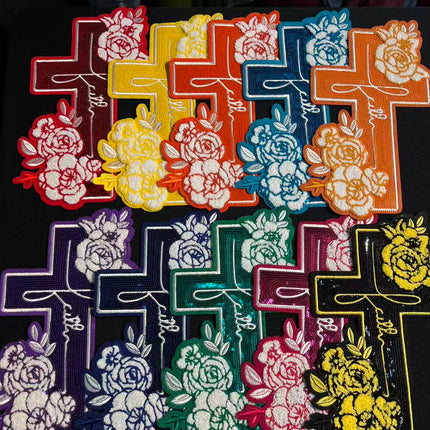 SUPERVALUECHOICE HCSEYH00002  Large Faith   Large size iron-on patches. 9in