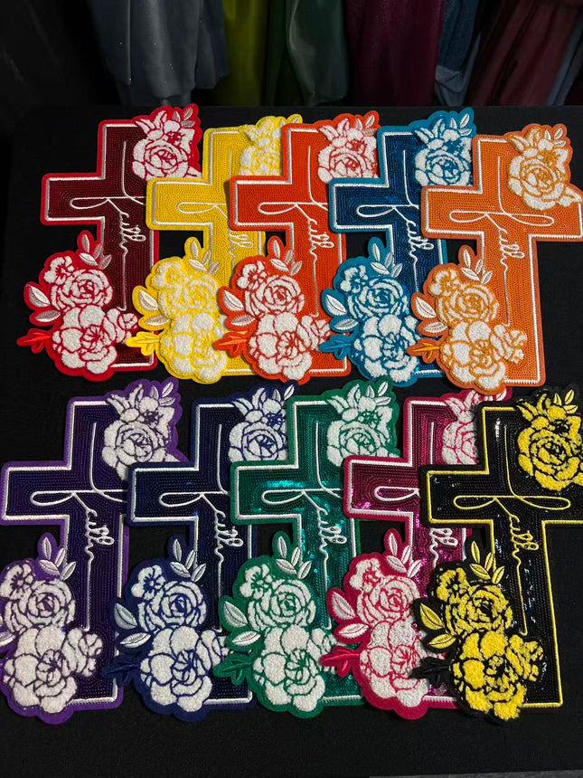 SUPERVALUECHOICE HCSEYH00002  Large Faith   Large size iron-on patches. 9in
