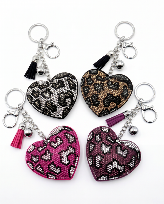 SUPERVALUECHOICE HCSESA00029 Crystal Heart Keychain and Brooch