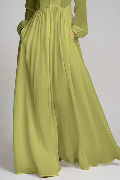 SUPERVALUECHOICE HCSEAA00012 Plunge Ruch Maxi Dress