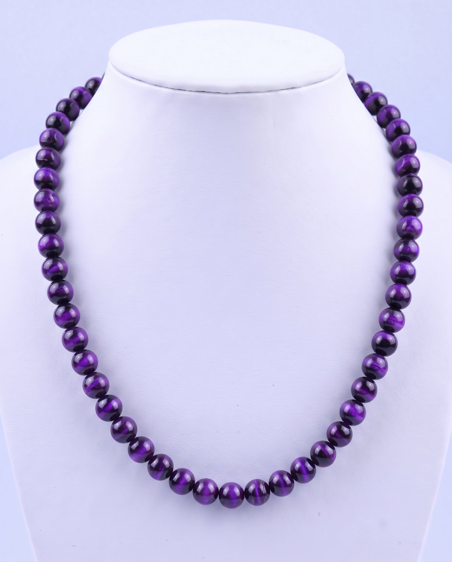 SUPERVALUECHOICE HCSEN00003 0.31 Inch Round Cat Eye Bead Single Strand Necklace 16 Inch With 6 Inch Extender 15 Colors Collarbone Beaded Chain Jewelry For Women