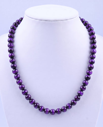 SUPERVALUECHOICE HCSEN00003 0.31 Inch Round Cat Eye Bead Single Strand Necklace 16 Inch With 6 Inch Extender 15 Colors Collarbone Beaded Chain Jewelry For Women