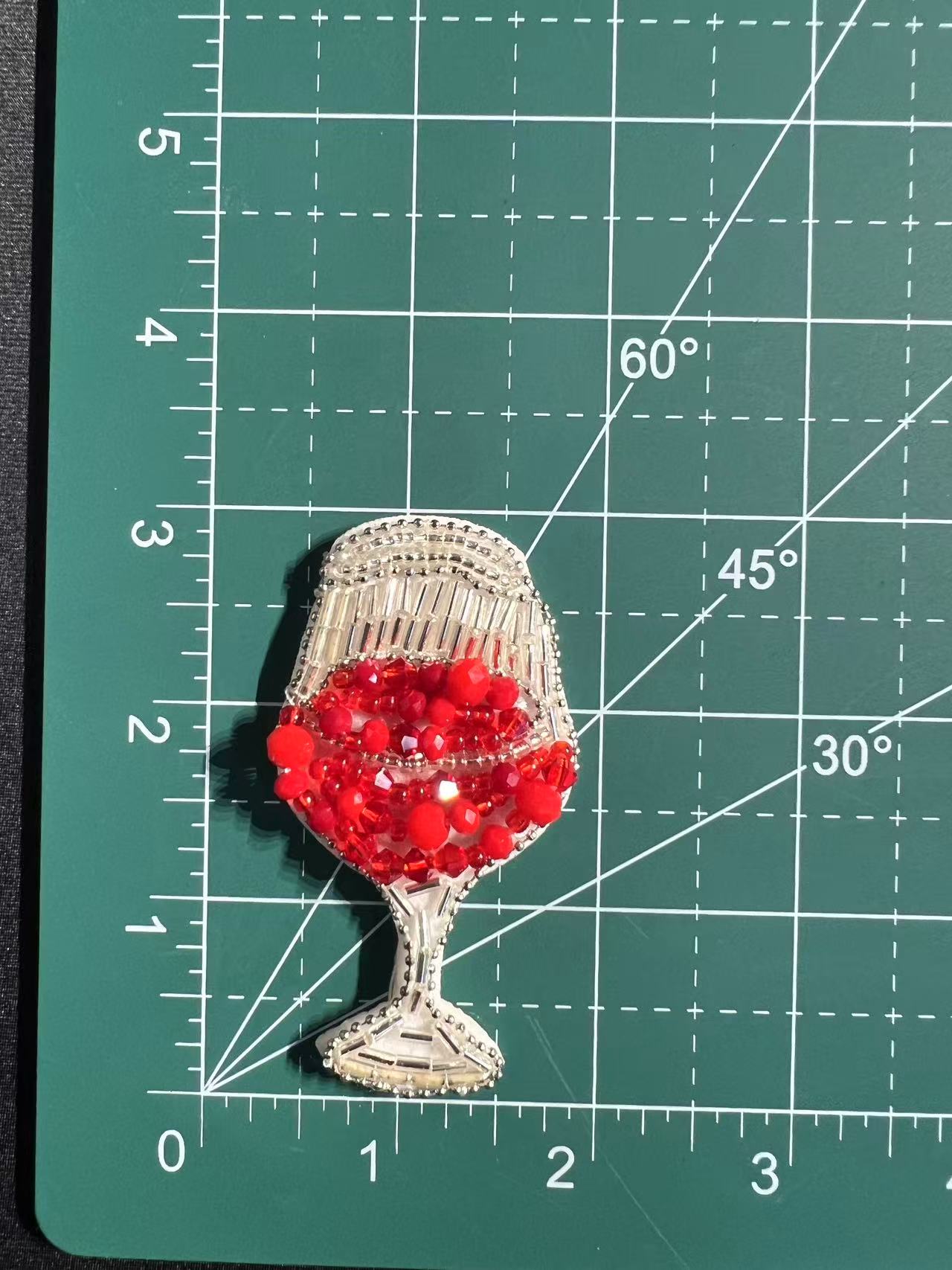 SUPERVALUECHOICE HCSEYD00022 Rhinestone Patch Perfume Wine Glass Hat Motif Sew On Clothing Applique