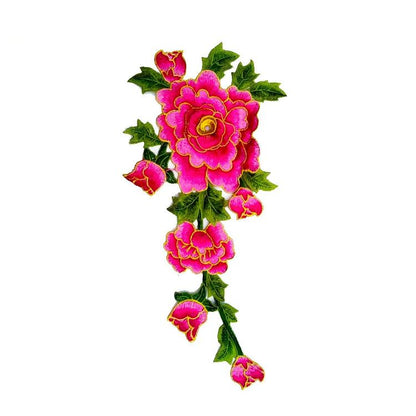 SUPERVALUECHOICE HCSEYB00073 Floral Embroidered Fabric Patches 3.14'' X 14.17''