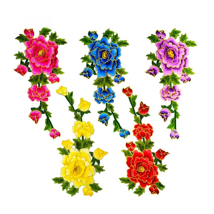 SUPERVALUECHOICE HCSEYB00073 Floral Embroidered Fabric Patches 3.14'' X 14.17''