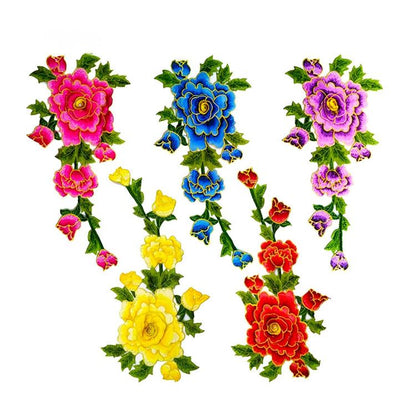 SUPERVALUECHOICE HCSEYB00073 Floral Embroidered Fabric Patches 3.14'' X 14.17''