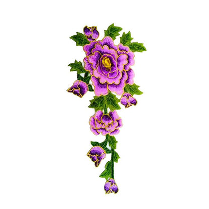 SUPERVALUECHOICE HCSEYB00073 Floral Embroidered Fabric Patches 3.14'' X 14.17''