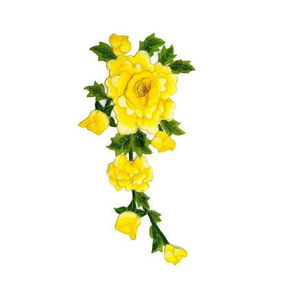 SUPERVALUECHOICE HCSEYB00073 Floral Embroidered Fabric Patches 3.14'' X 14.17''