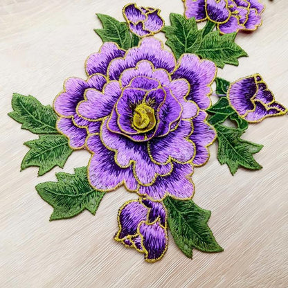 SUPERVALUECHOICE HCSEYB00073 Floral Embroidered Fabric Patches 3.14'' X 14.17''