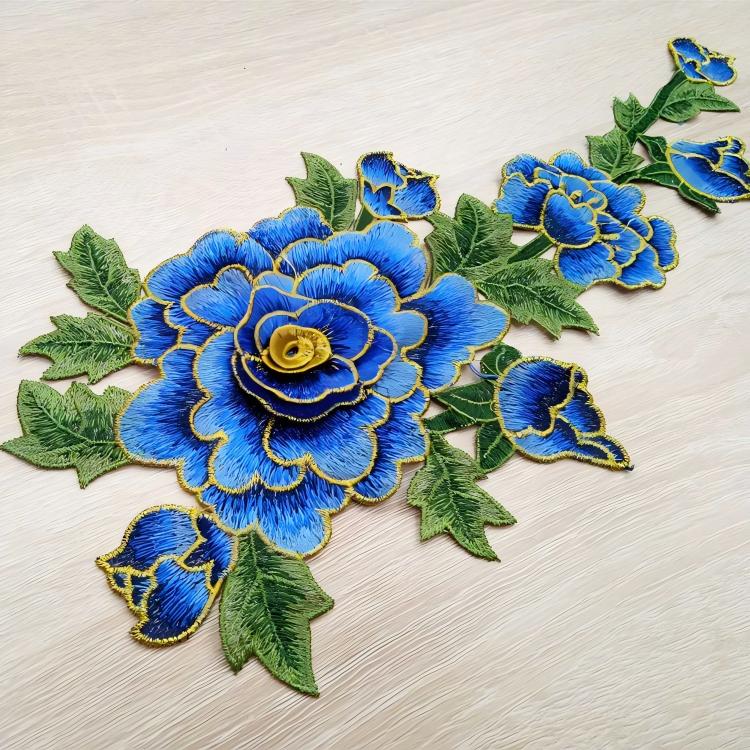 SUPERVALUECHOICE HCSEYB00073 Floral Embroidered Fabric Patches 3.14'' X 14.17''
