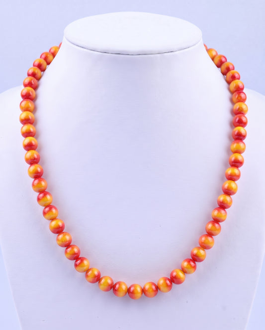 SUPERVALUECHOICE HCSEN00003 0.31 Inch Round Cat Eye Bead Single Strand Necklace 16 Inch With 6 Inch Extender 15 Colors Collarbone Beaded Chain Jewelry For Women