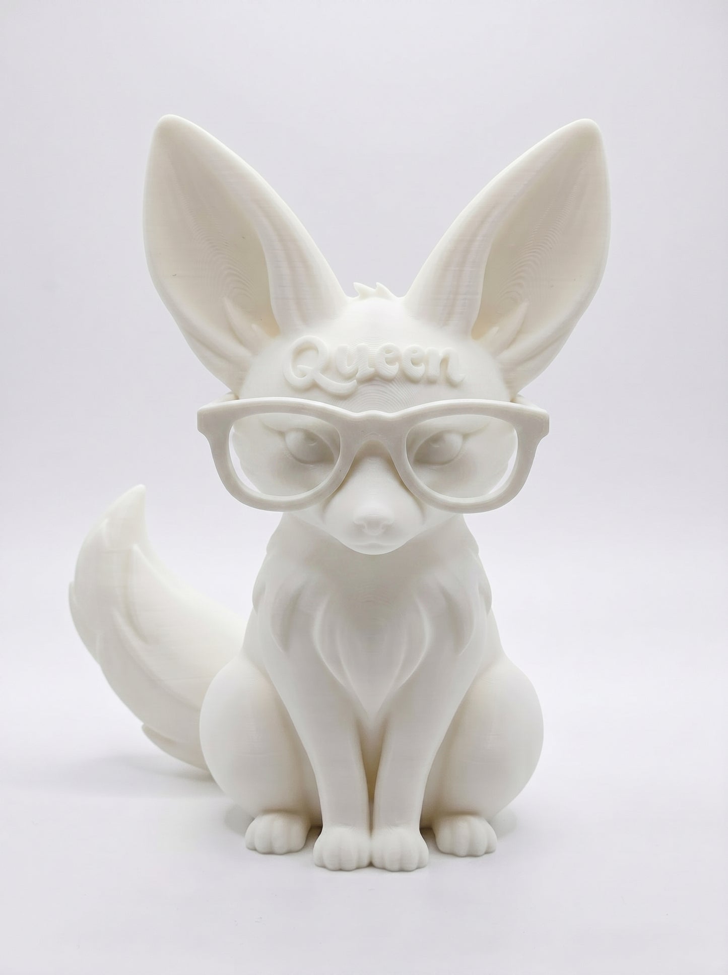 SUPERVALUECHOICE HCSEUA00016 Y-Customizable Unpainted Big Ear Fox Figurine Base, DIY Handcraft Supplies for Keychains Brooches
