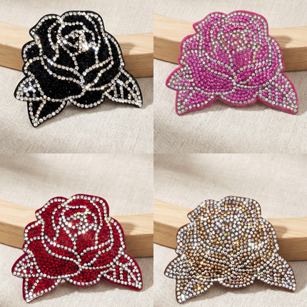 SUPERVALUECHOICE HCSESA00038 Sparkly Rhinestone Rose Keychain & Brooch
