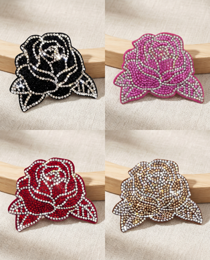 SUPERVALUECHOICE HCSESA00038 Sparkly Rhinestone Rose Keychain & Brooch