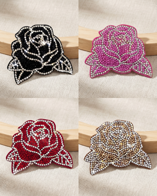 SUPERVALUECHOICE HCSESA00038 Sparkly Rhinestone Rose Keychain & Brooch
