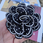 Black with White Rhinestones / 1 PCS