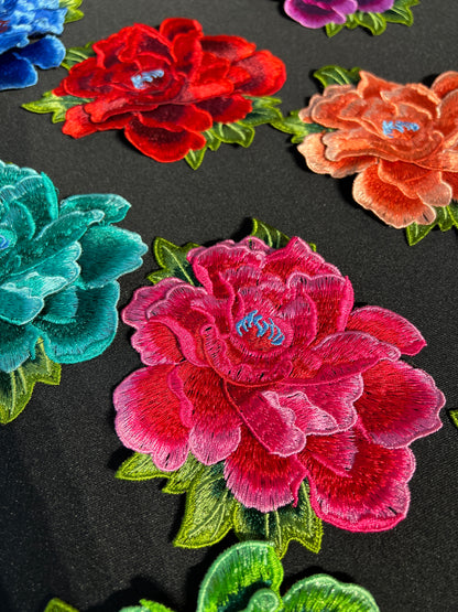 SUPERVALUECHOICE HCSEYB00065 Floral Embroidered Fabric Patches 5.11'' X 5.9''