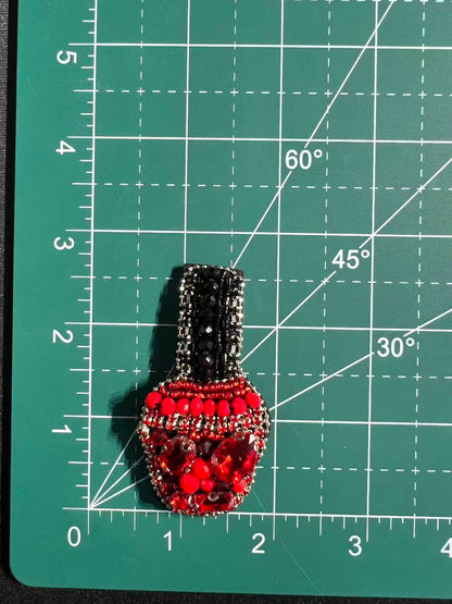 SUPERVALUECHOICE HCSEYD00022 Rhinestone Patch Perfume Wine Glass Hat Motif Sew On Clothing Applique