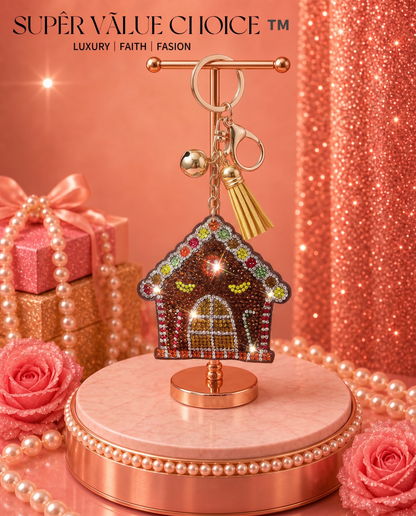 SUPERVALUECHOICE HCSESA00043 Crystal Christmas Series Keychain & Brooch