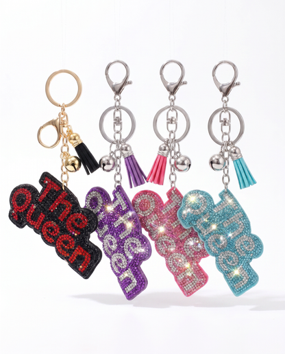SUPERVALUECHOICE HCSESA00045 Sparkly Rhinestone The Queen Keychain&Brooch