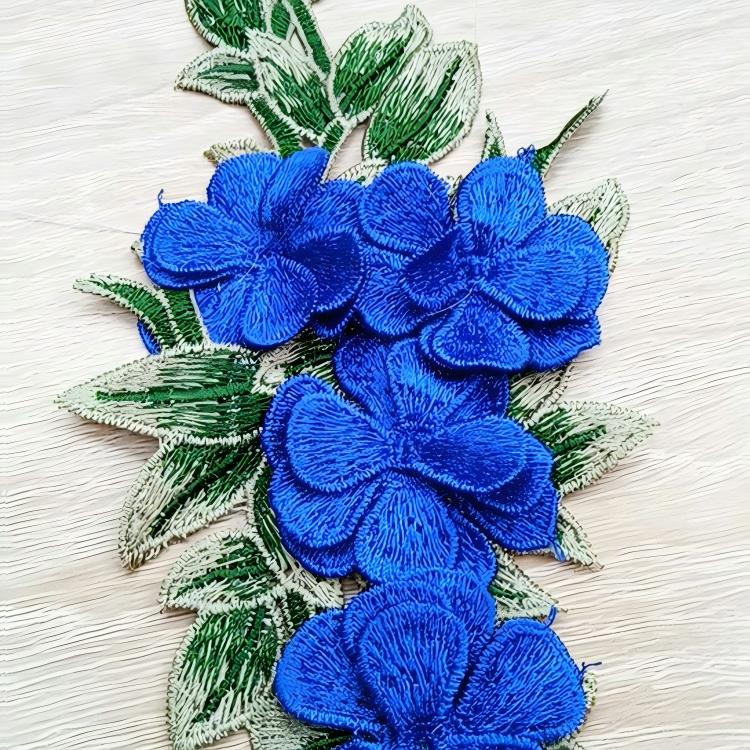 SUPERVALUECHOICE HCSEYB00069 Floral Embroidered Fabric Patches 3.93'' X 7.87''