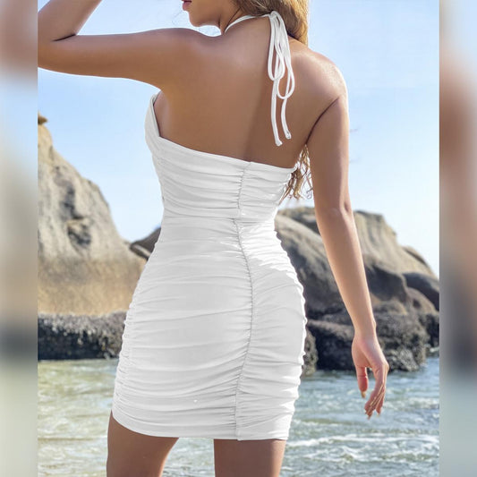 SVCD000060 Women's dress: European and American cross-tied, cut-out, figure-hugging and sexy dress