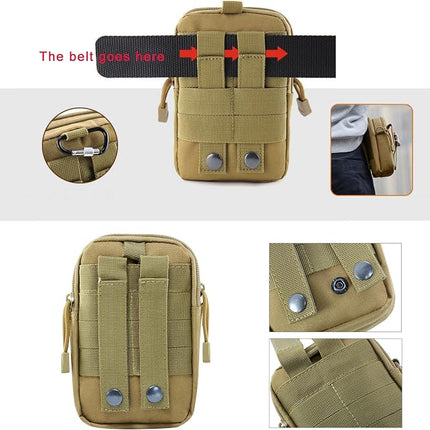 SuperValueChoice HCSEFA00060  Tactical Belt Bag, Nylon Molle EDC Gadget Utility Cell Phone Bag for Hiking Travel Sport Outdoor, Camouflage