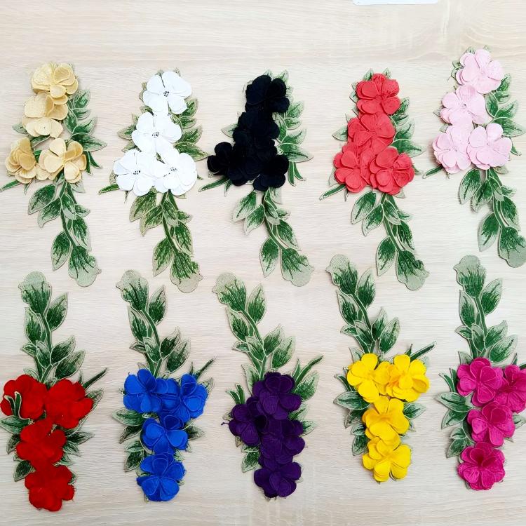 SUPERVALUECHOICE HCSEYB00069 Floral Embroidered Fabric Patches 3.93'' X 7.87''